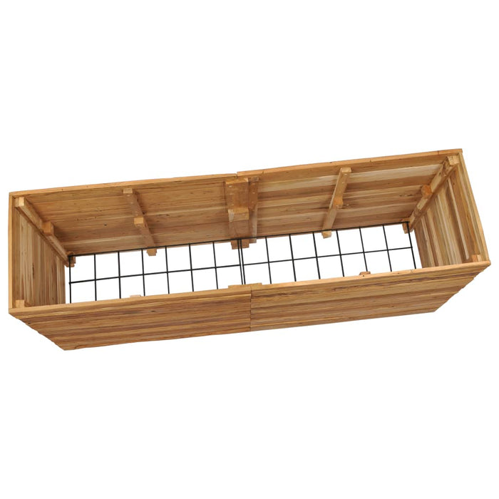 Raised bed 150x40x72 cm solid teak wood and steel