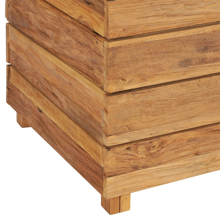 Raised bed 150x40x72 cm solid teak wood and steel