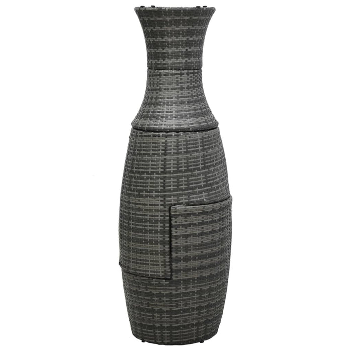 3-tlg. Bistro-Set mit Auflagen Poly Rattan Grau