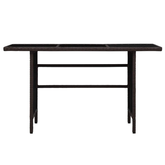 3-tlg. Garten-Lounge-Set mit Auflagen Poly Rattan Braun