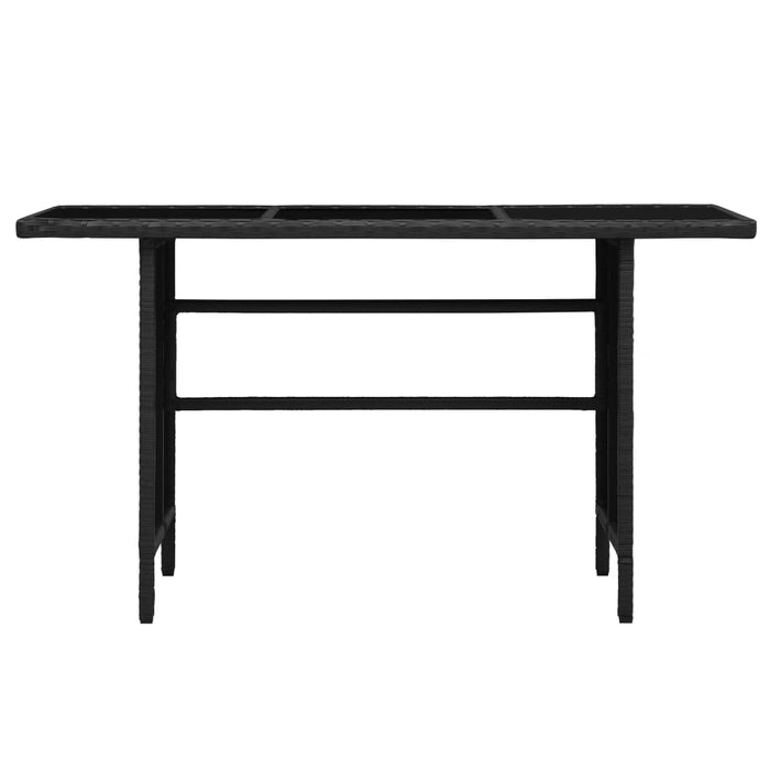 3-tlg. Garten-Lounge-Set mit Auflagen Poly Rattan Schwarz