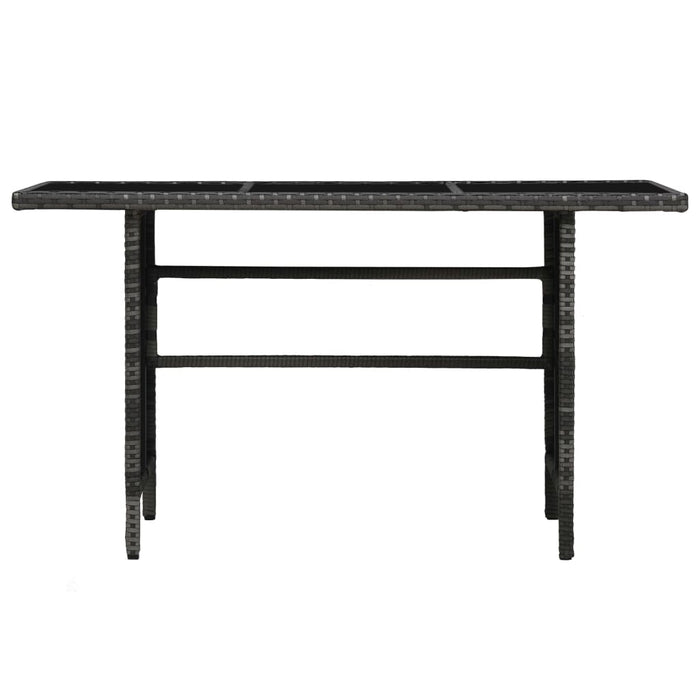 3-tlg. Garten-Lounge-Set mit Auflagen Poly Rattan Grau