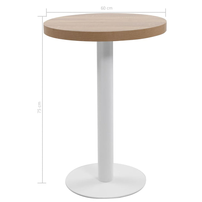 Bistro table light brown 60 cm MDF