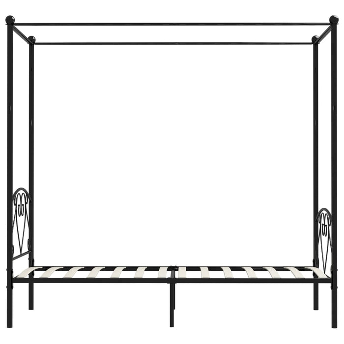 Himmelbett-Gestell Schwarz Metall 100 x 200 cm