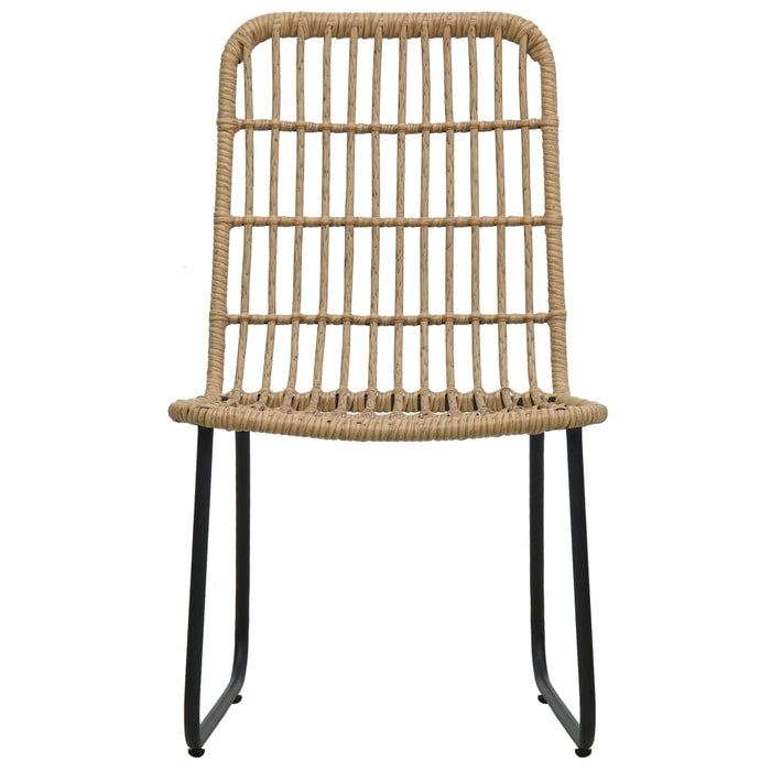 3-tlg. Bistro-Set Poly Rattan Eiche