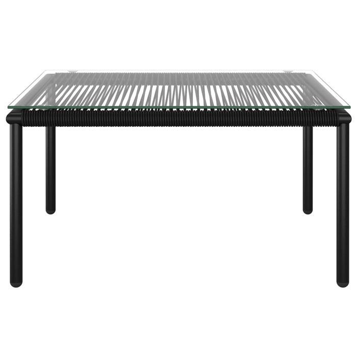 5-tlg. Garten-Lounge-Set mit Auflagen Schwarz PVC