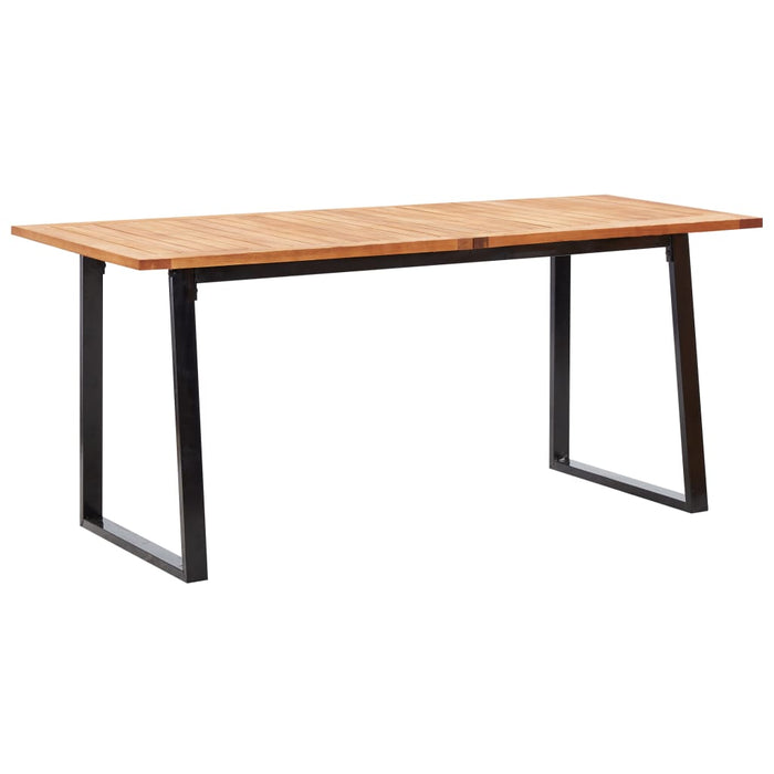 7-tlg. Garten-Essgruppe Poly Rattan und Akazienholz Grau