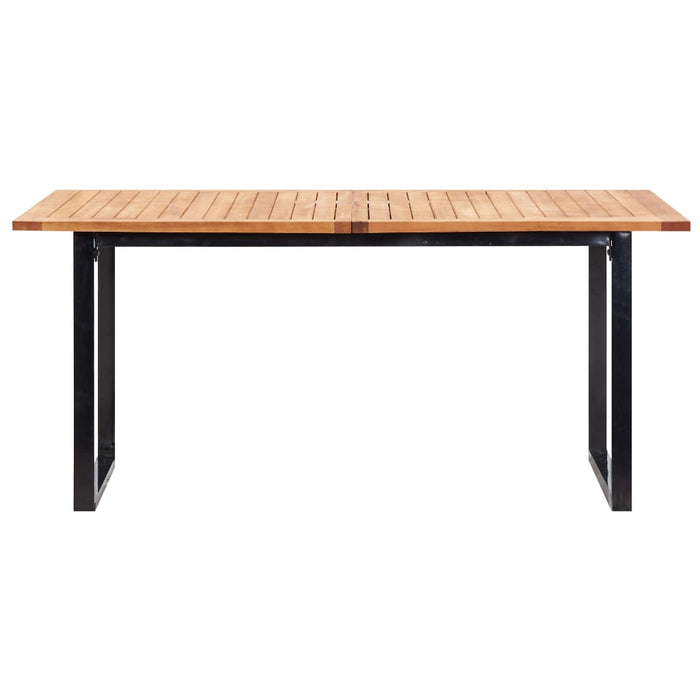 7-tlg. Garten-Essgruppe Poly Rattan und Akazienholz Grau