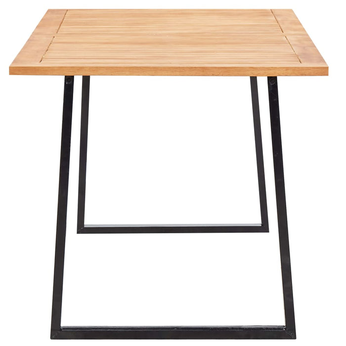 7-tlg. Garten-Essgruppe Poly Rattan und Akazienholz Grau