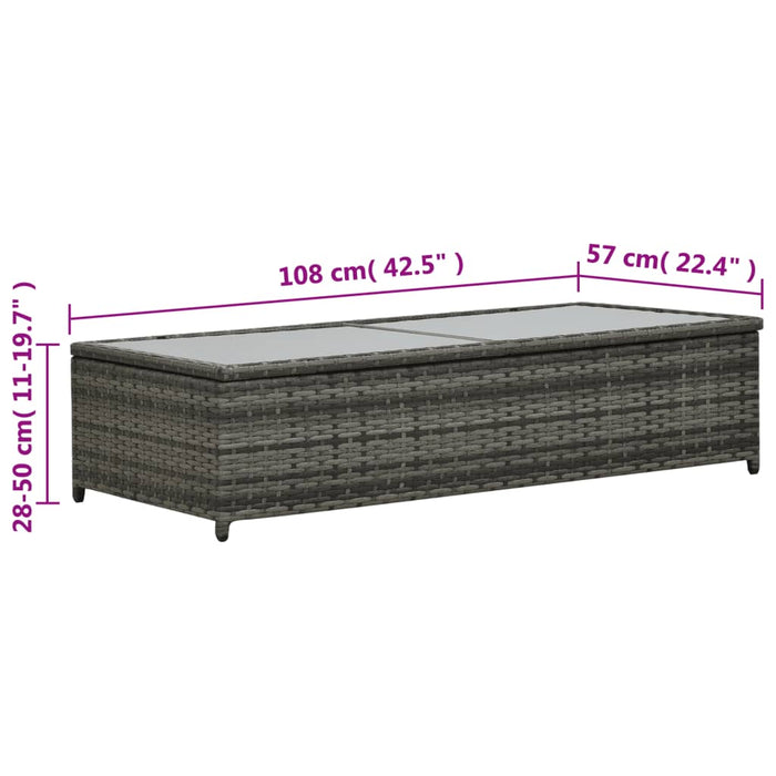 4-tlg. Garten-Lounge-Set mit Auflagen Poly Rattan Anthrazit