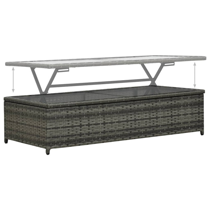 4-tlg. Garten-Lounge-Set mit Auflagen Poly Rattan Anthrazit