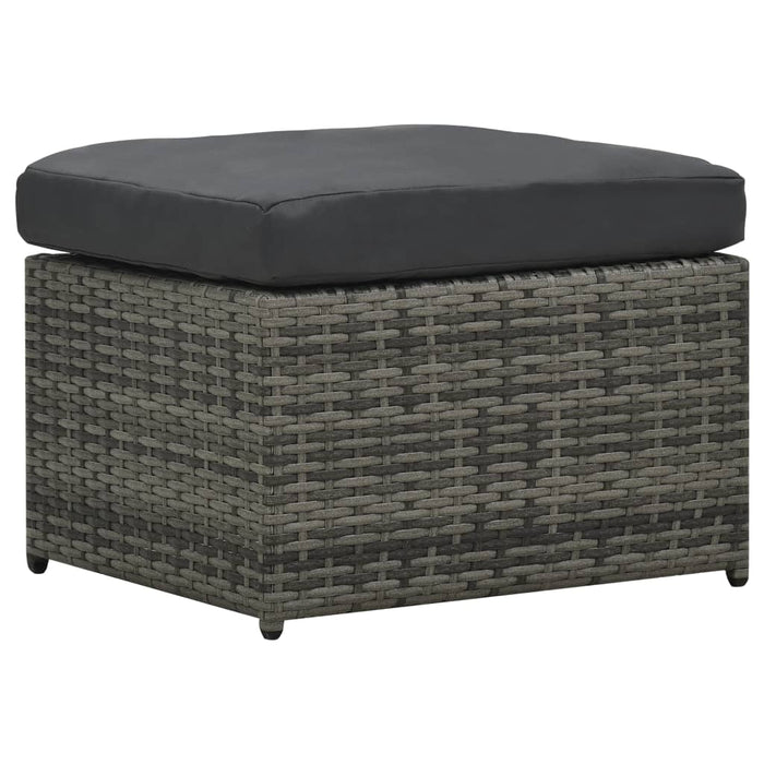 4-tlg. Garten-Lounge-Set mit Auflagen Poly Rattan Anthrazit