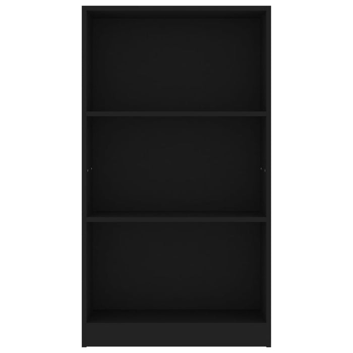 Bücherregal 3 Fächer Schwarz 60x24x109 cm Holzwerkstoff
