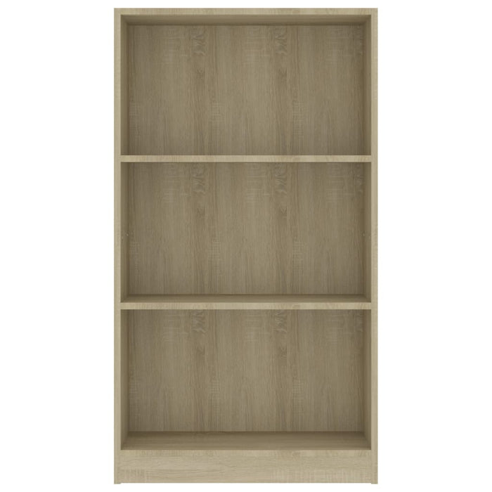 Bücherregal 3 Fächer Sonoma-Eiche 60x24x109 cm Holzwerkstoff