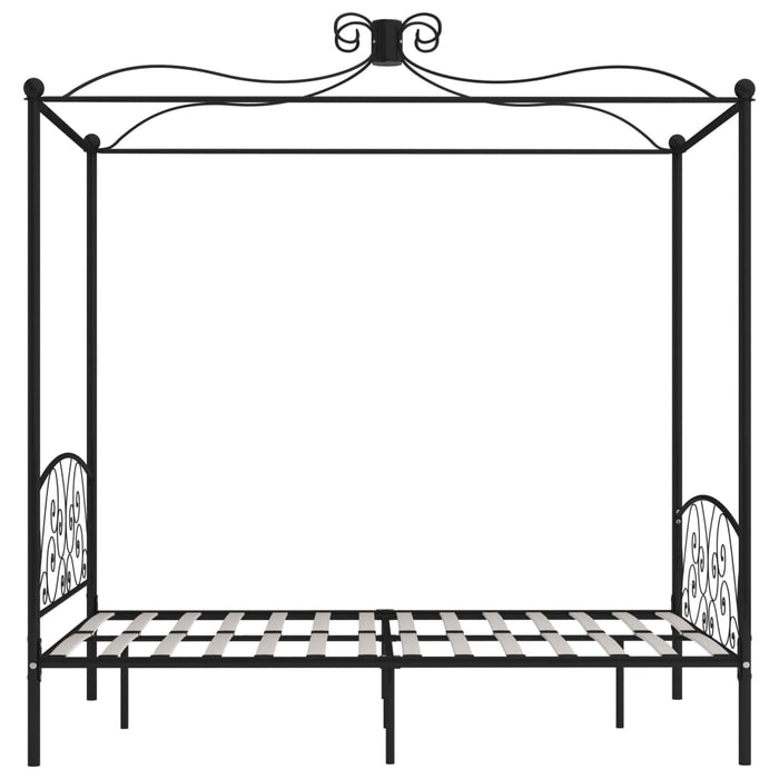 Himmelbett-Gestell Schwarz Metall 120 x 200 cm
