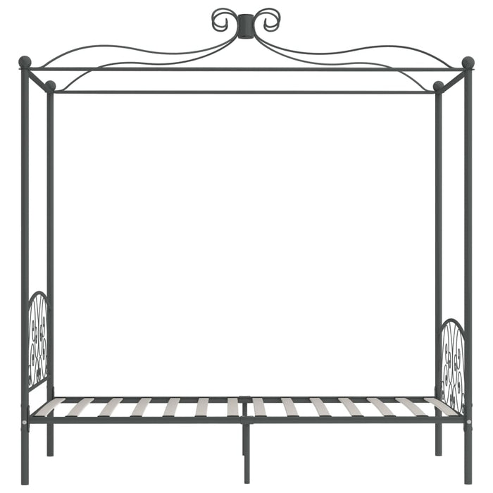 Himmelbett-Gestell Grau Metall 90 x 200 cm