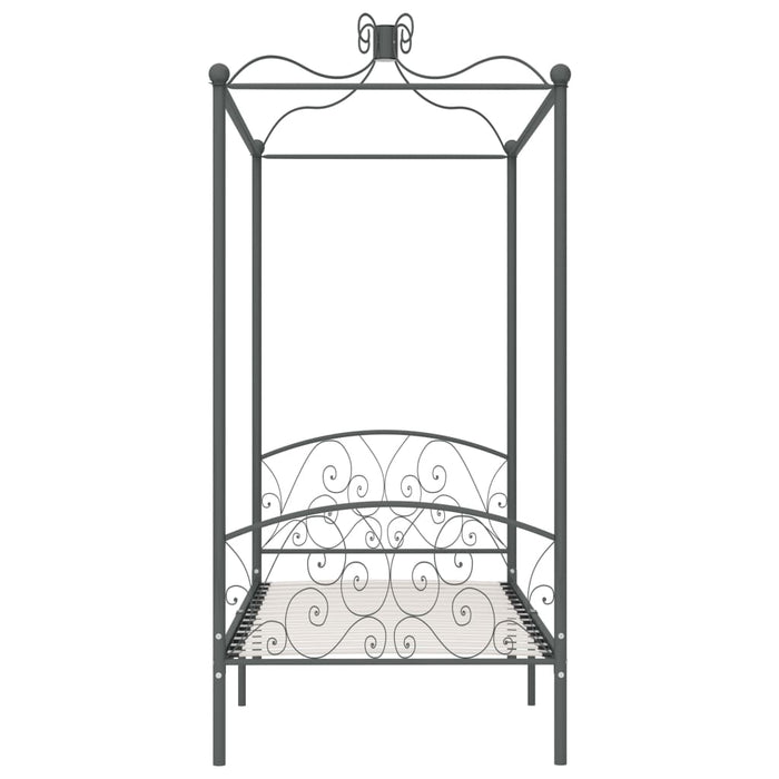 Himmelbett-Gestell Grau Metall 100 x 200 cm