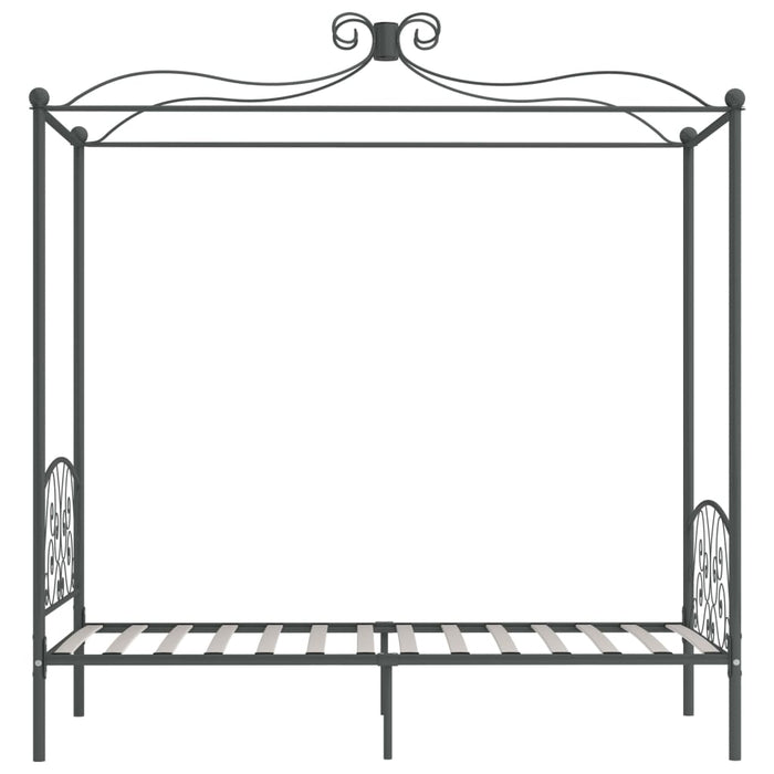 Himmelbett-Gestell Grau Metall 100 x 200 cm