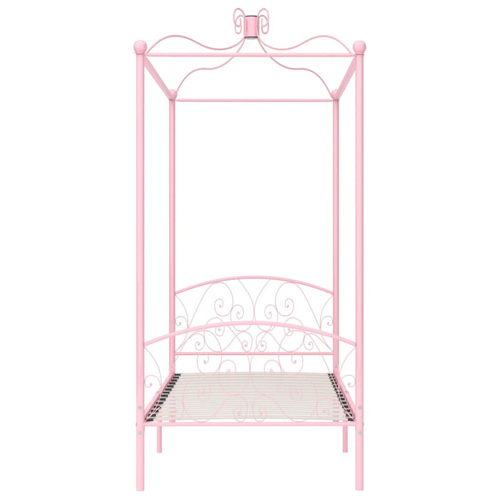 Himmelbett-Gestell Rosa Metall 100 x 200 cm