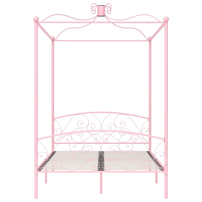 Himmelbett-Gestell Rosa Metall 120 x 200 cm