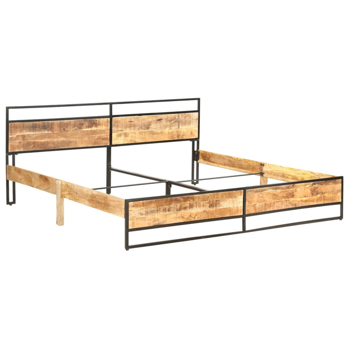 Massivholzbett Raues Mangoholz 200x200 cm
