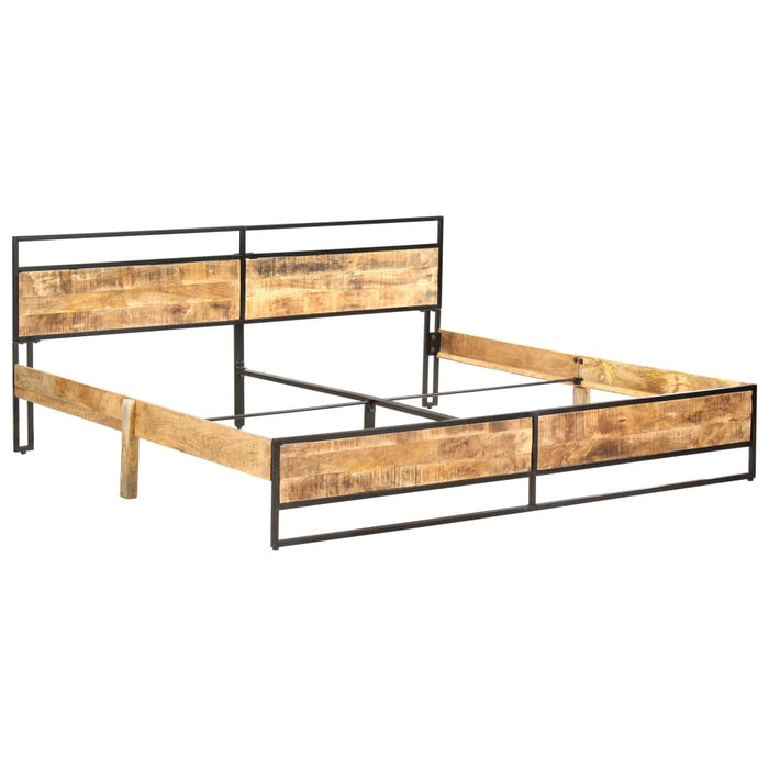 Massivholzbett Raues Mangoholz 200x200 cm