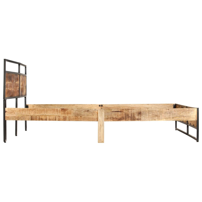 Massivholzbett Raues Mangoholz 200x200 cm