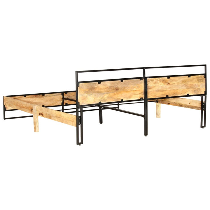 Massivholzbett Raues Mangoholz 200x200 cm