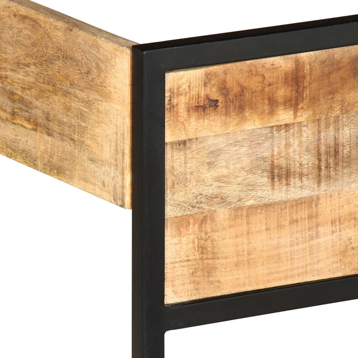 Massivholzbett Raues Mangoholz 200x200 cm