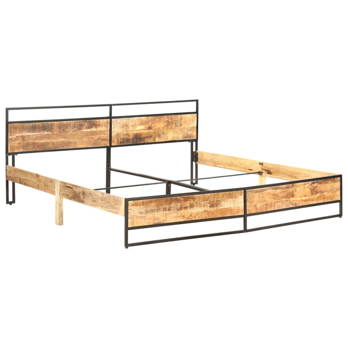 Massivholzbett Raues Mangoholz 200x200 cm