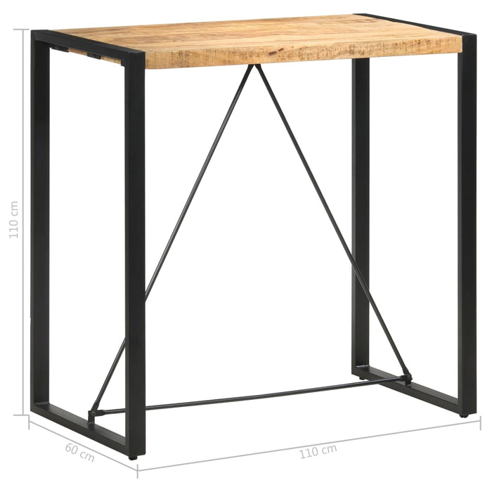 Bartisch 110 x 60 x 110 cm Massivholz Mango