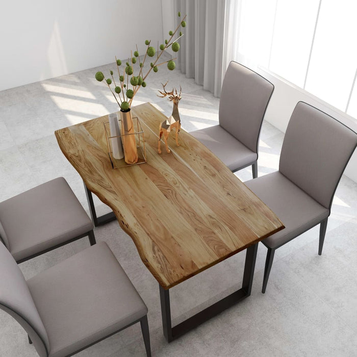 Dining table 140×70×76 cm solid acacia wood