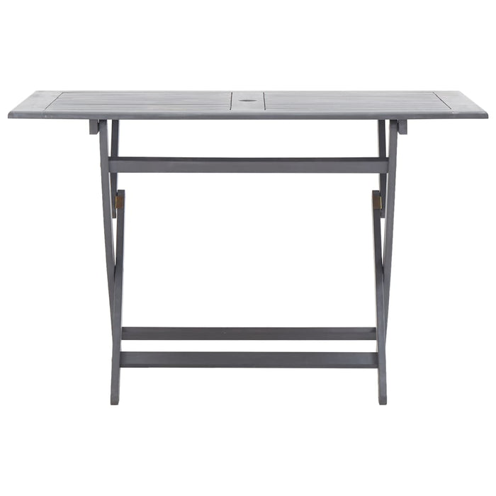 5-tlg. Garten-Essgruppe Massivholz Akazie Grau