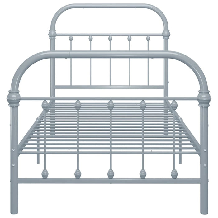 Bettgestell Grau Metall 100 × 200 cm