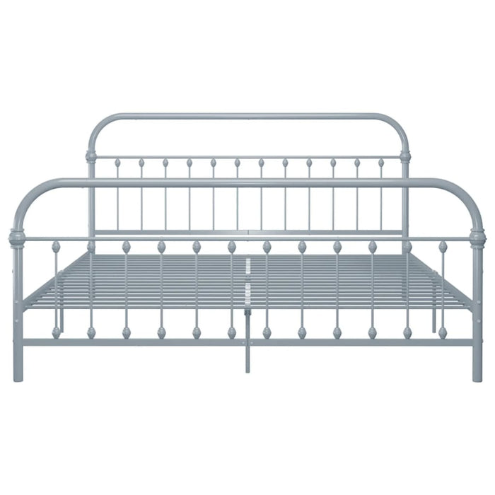 Bettgestell Grau Metall 180×200 cm
