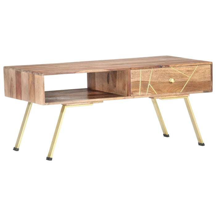 Couchtisch 95x50x42 cm Massivholz Palisander