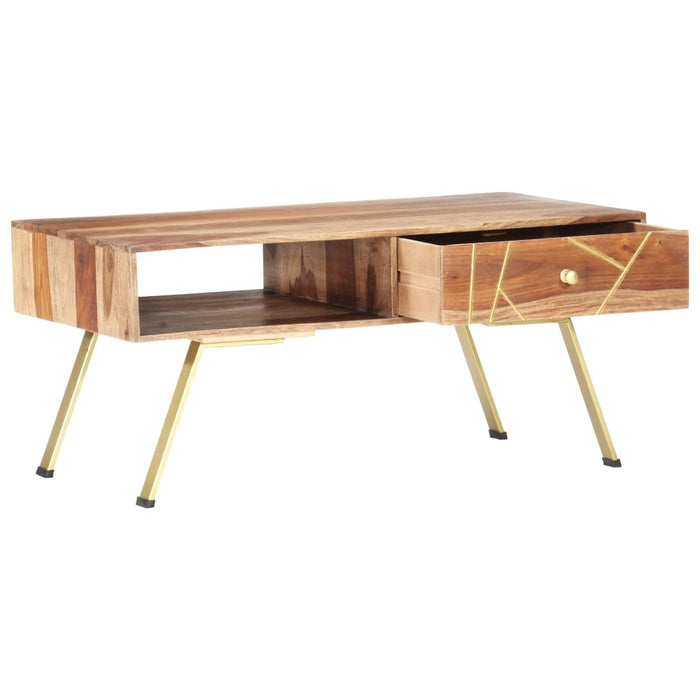Couchtisch 95x50x42 cm Massivholz Palisander
