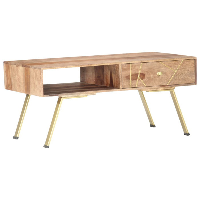 Couchtisch 95x50x42 cm Massivholz Palisander