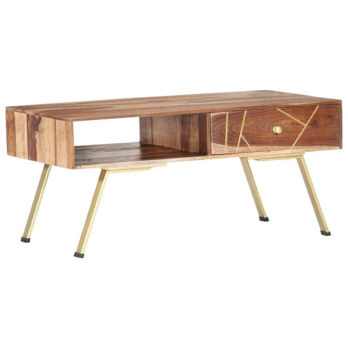 Couchtisch 95x50x42 cm Massivholz Palisander