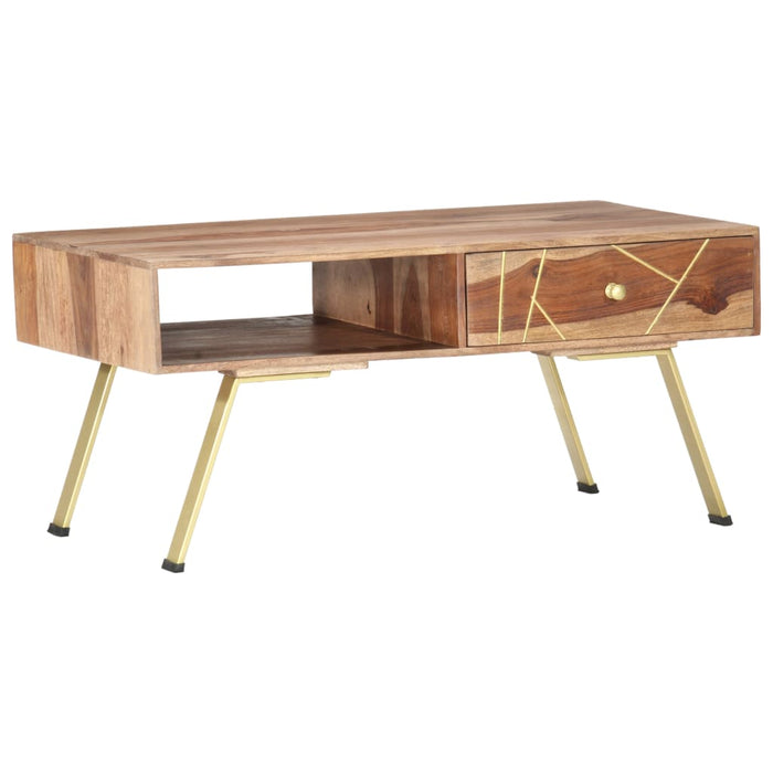 Couchtisch 95x50x42 cm Massivholz Palisander
