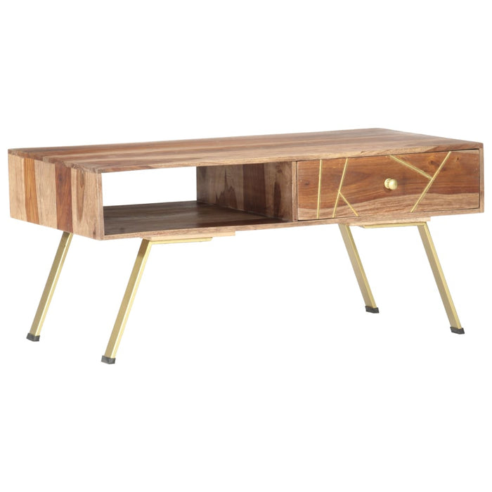 Couchtisch 95x50x42 cm Massivholz Palisander