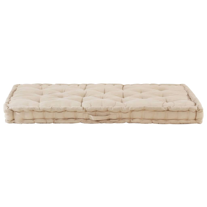 Pallet cushion cotton 120×80×10 cm beige
