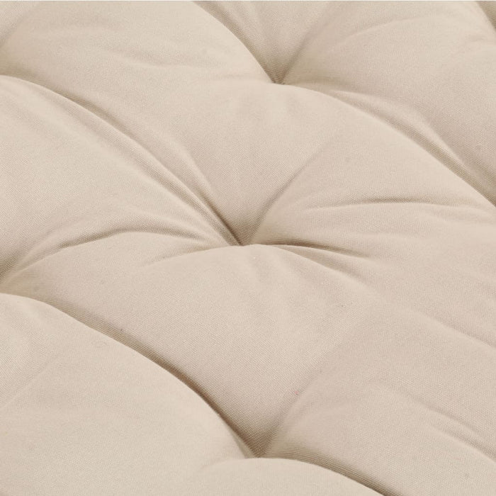 Pallet cushion cotton 120×80×10 cm beige