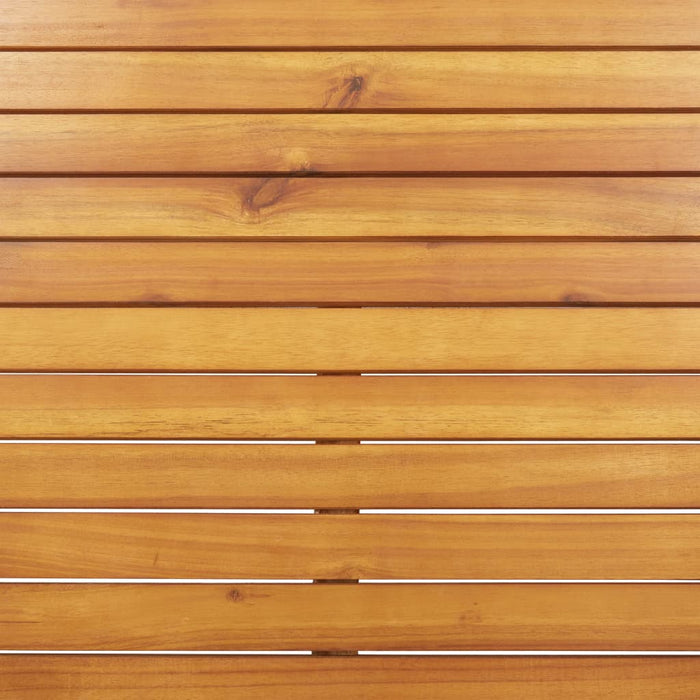 Sonnenliege Massivholz Akazie und Edelstahl