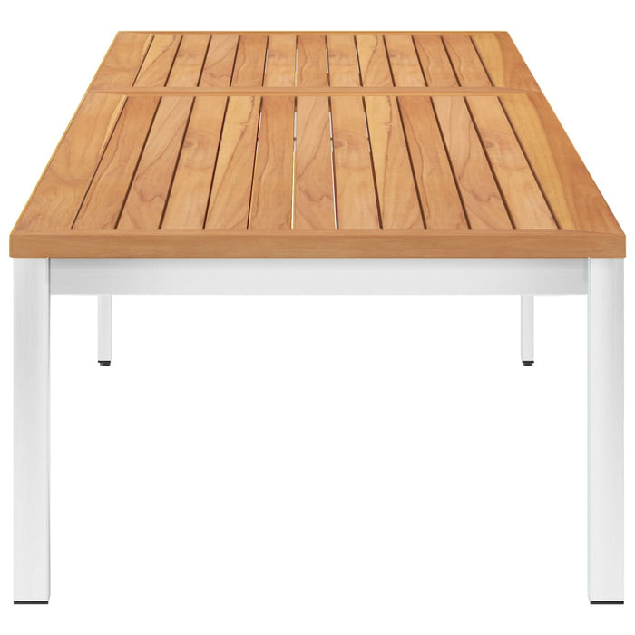 Sonnenliege Massivholz Teak und Edelstahl
