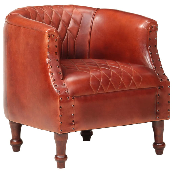 Sessel Braun 62 x 58 x 65 cm Echtleder