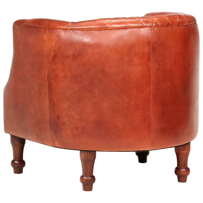 Sessel Braun 62 x 58 x 65 cm Echtleder