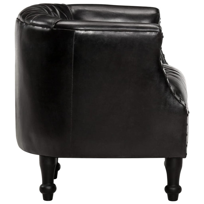 Sessel Schwarz 62 x 58 x 65 cm Echtleder