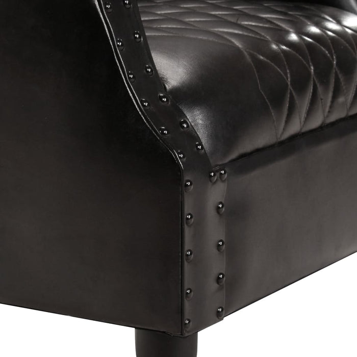 Sessel Schwarz 62 x 58 x 65 cm Echtleder
