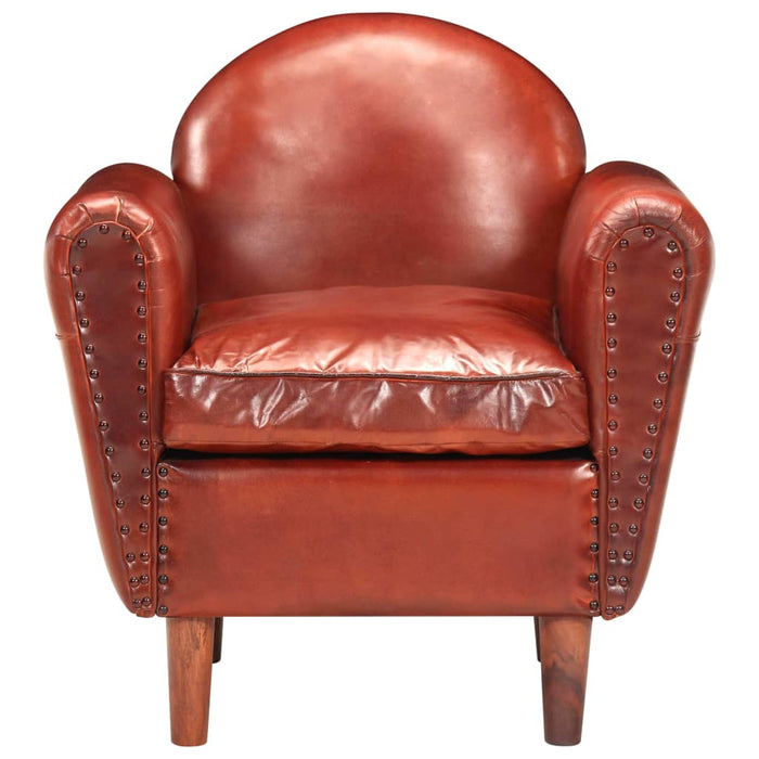 Sessel Braun 77 x 65 x 79 cm Echtleder